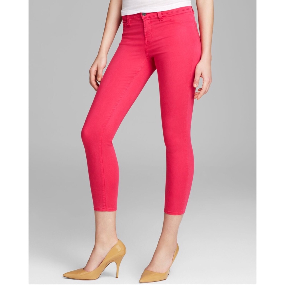 J Brand 835 Mid-Rise Capri Luxe Sateen, Wildflower